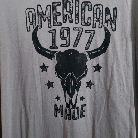 Zutter USA American Made 1977 Longhorn Graphic Dress in Charcoal - Picture 3 of 9